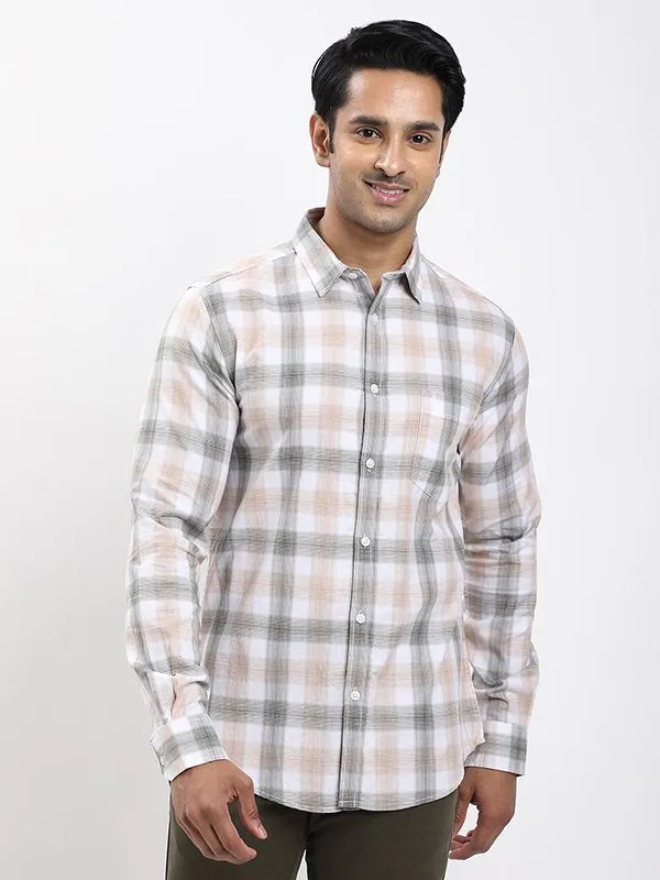 Inner Layer Men Checked Full Sleeve Cotton Shirt