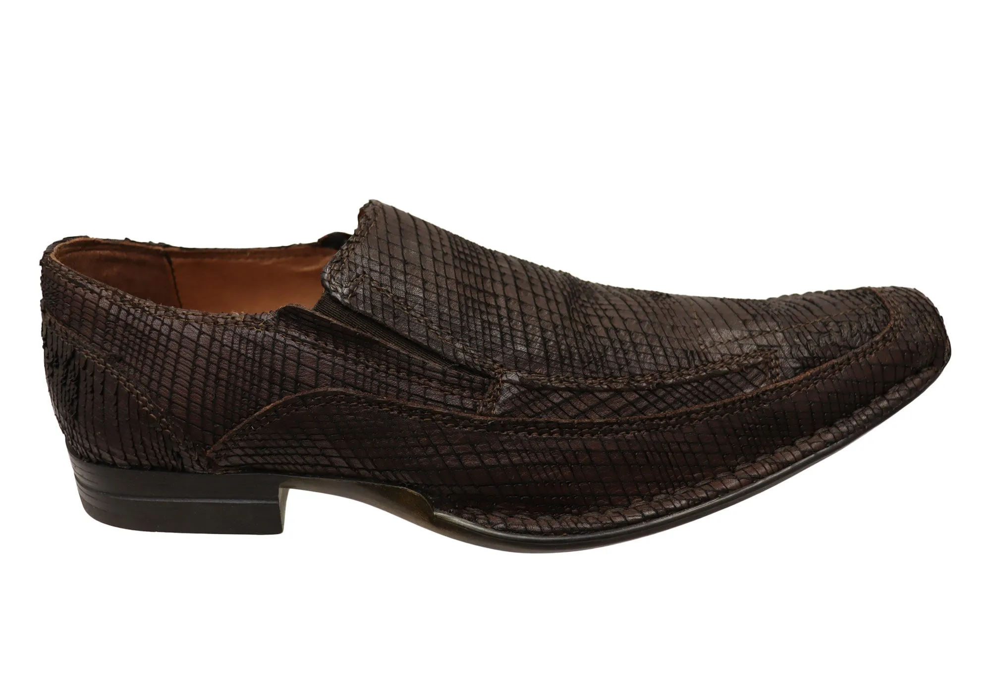 Classic Toe Cap GLIF Vyper Mens Leather Slip On Dress Shoes