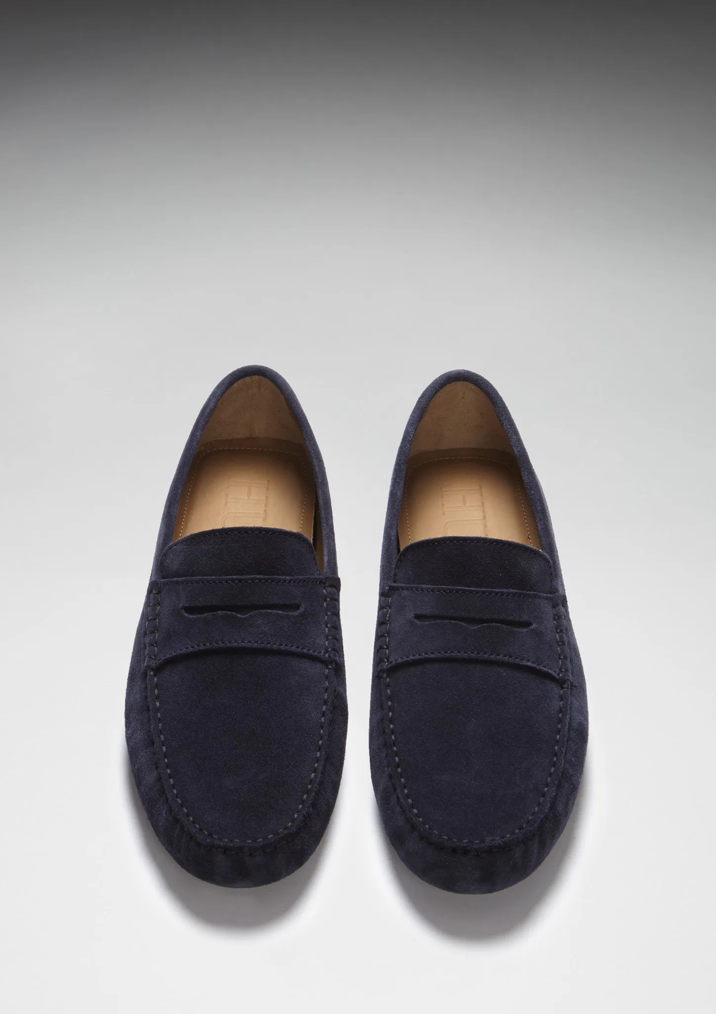 Power Steps Penny Driving Loafers, navy blue suede