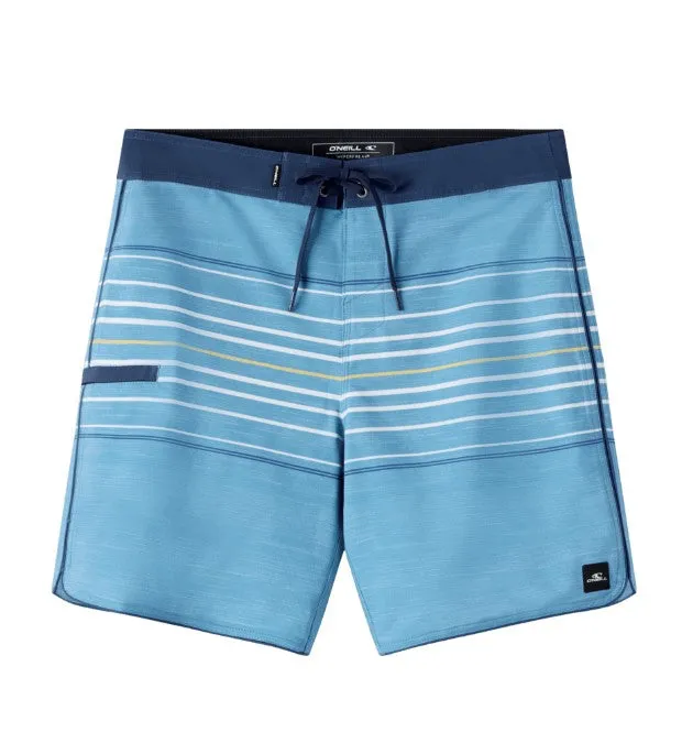 Oneill Mens Boardshorts Hyperfreak Heat Stripe Scallop 18" Belt loops Flexible Stitching
