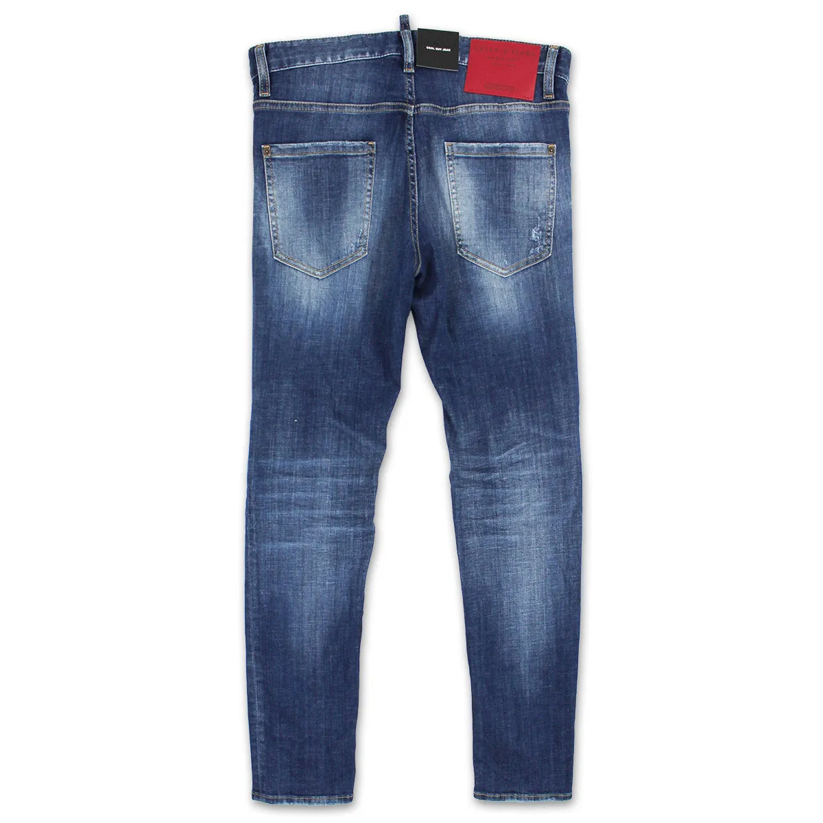 Chill Outfit Spring Mood Work Meeting Relaxed Style DSQUARED2 - Distressed Light Wash Cool Guy Jeans in Blue