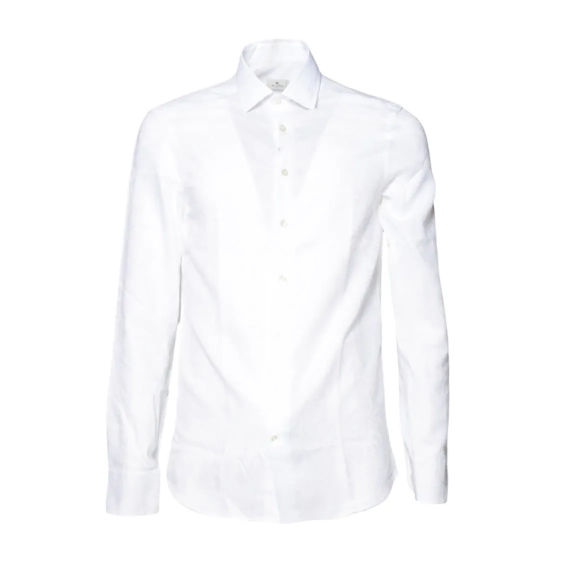 White Jacquard Cotton Shirt Simple Style Road Trip Ready