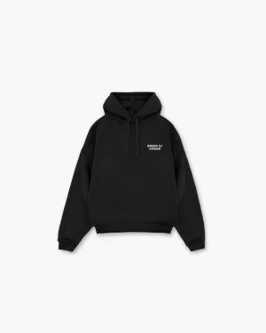 247 Gymnasium Boxy Hoodie - Off Black family wear