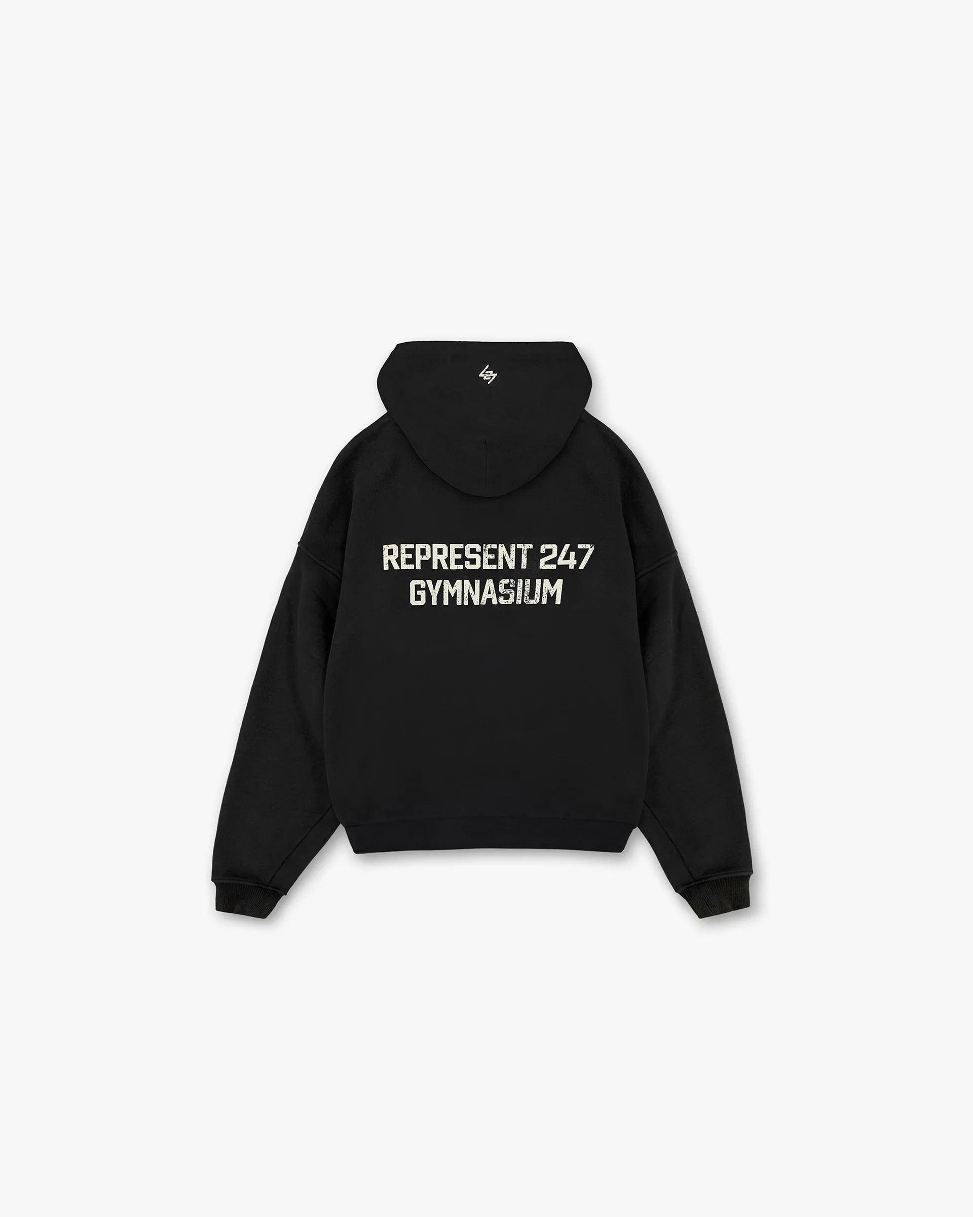 product snowboarding suitable thrill Effortless Look 247 Gymnasium Boxy Hoodie - Off Black