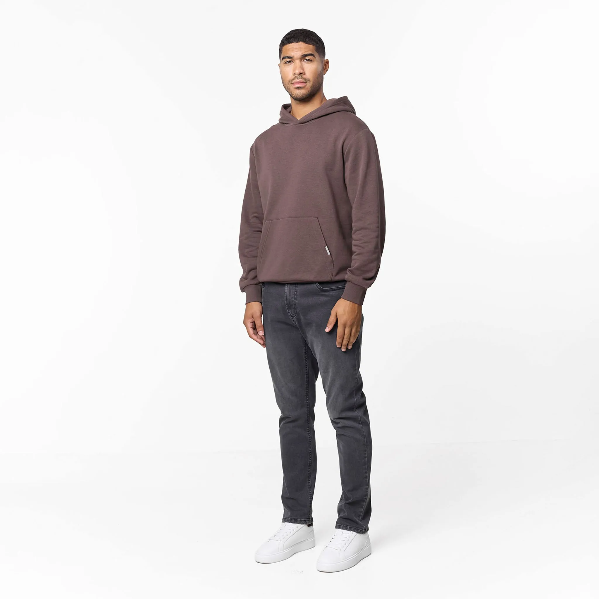 Relaxed Fit Hoodie | Coffee Timeless Minimal product checkered classicism