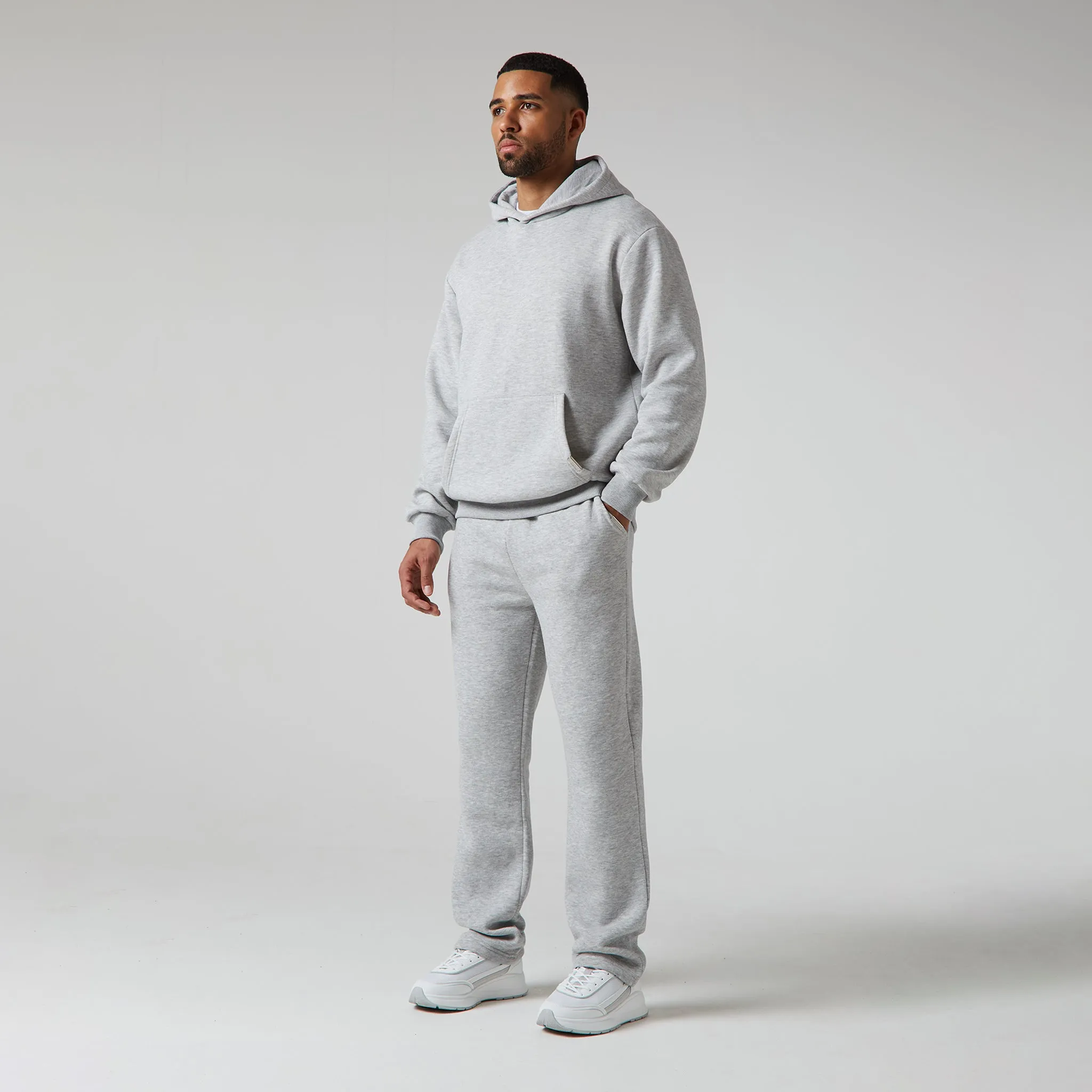 2-Pack Relaxed Fit Hoodie | Black/Light Grey Marl Go-to Wear Pockets
