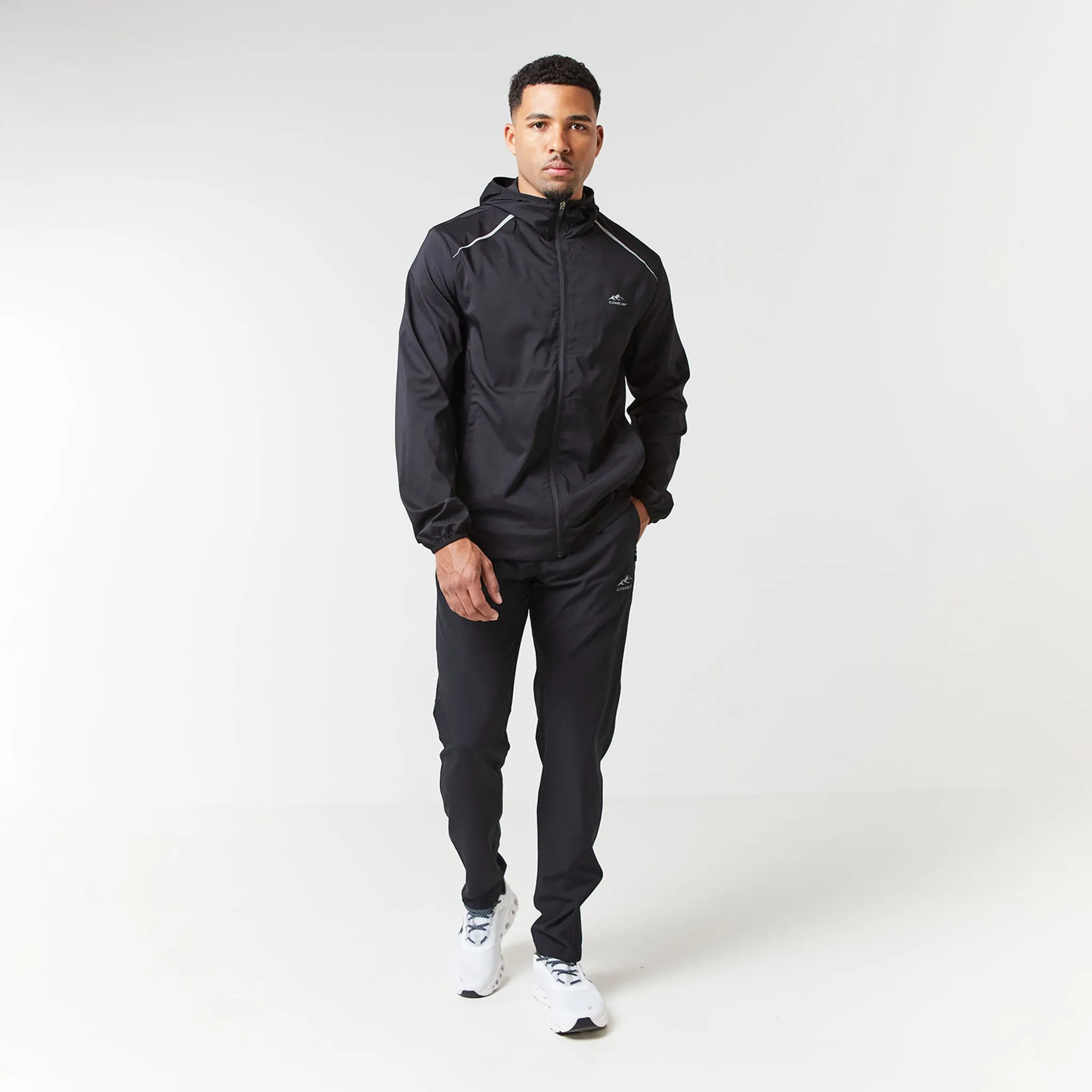 Weekday Street Look Reinforced Elbow Patches Core Windbreaker | Black