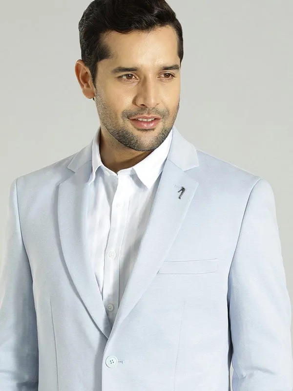 Men Solid Full Sleeve Casual Blazer HeatRetentionTechnology