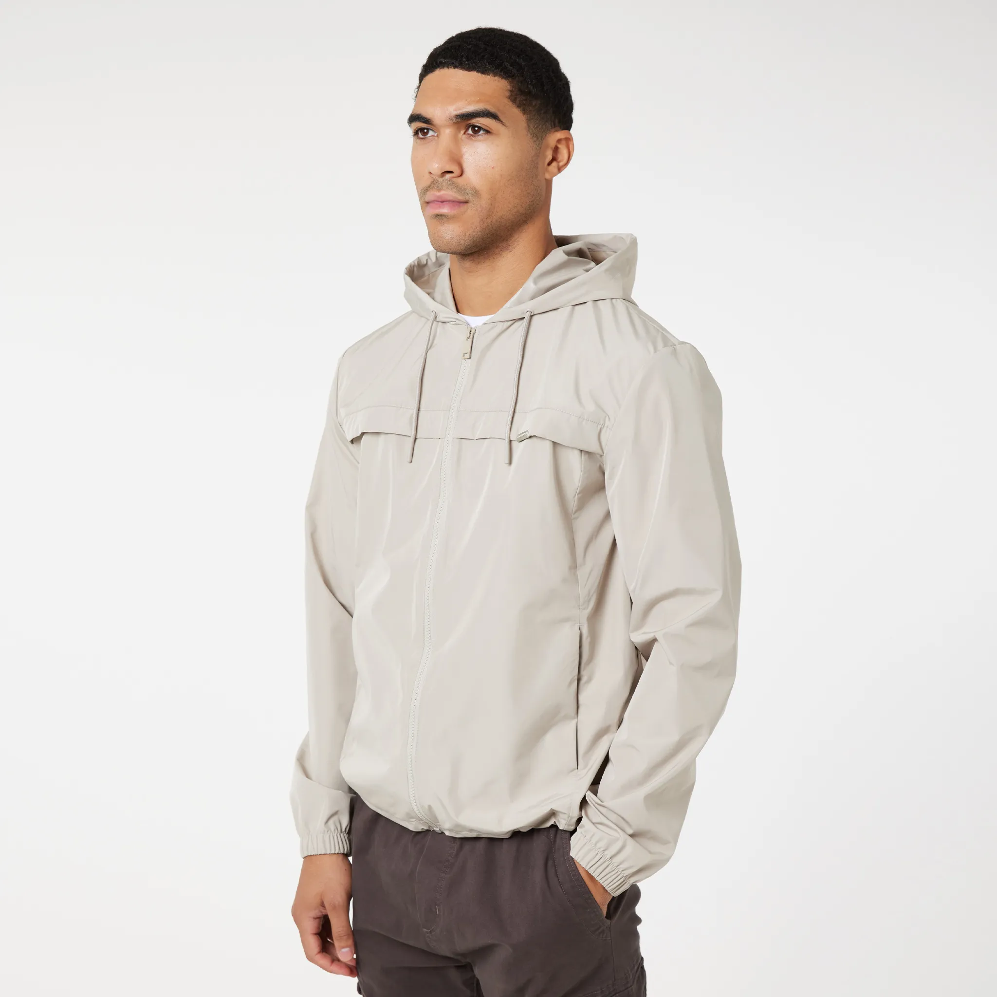 Smart Windbreaker | Stone Compact Packable Feature