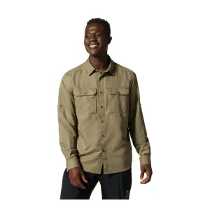 Mountain Hardwear Canyon Shirt Mens Stone Green Long Sleeve Button-Up UPS803 Urban Comfort