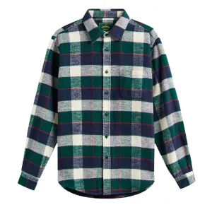 Chill Comfort Resort Wear Portuguese Flannel Bottle Shirt Green / Blue