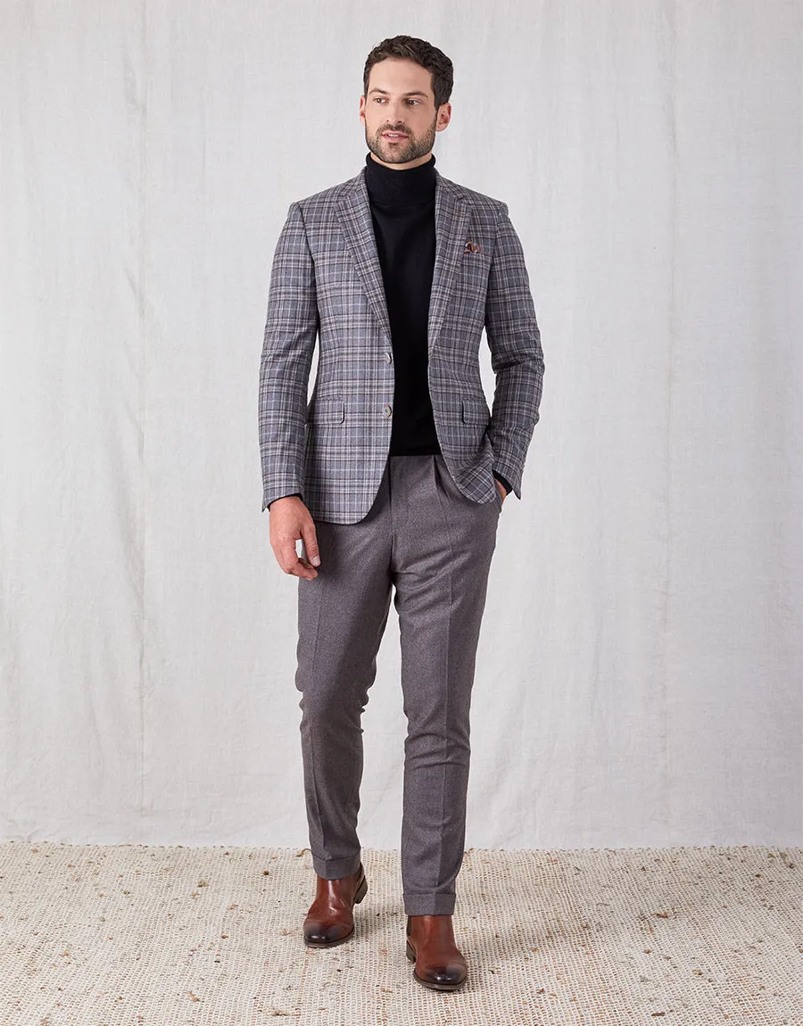 StretchWaistband Evans Taupe Grey Flannel Trouser