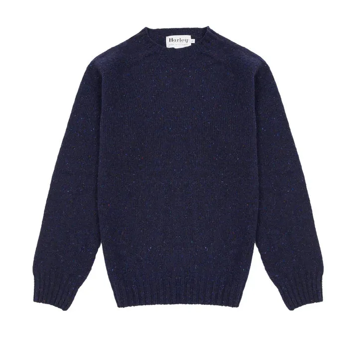 Harley Of Scotland Flecked Jumper Jura Sky Mood