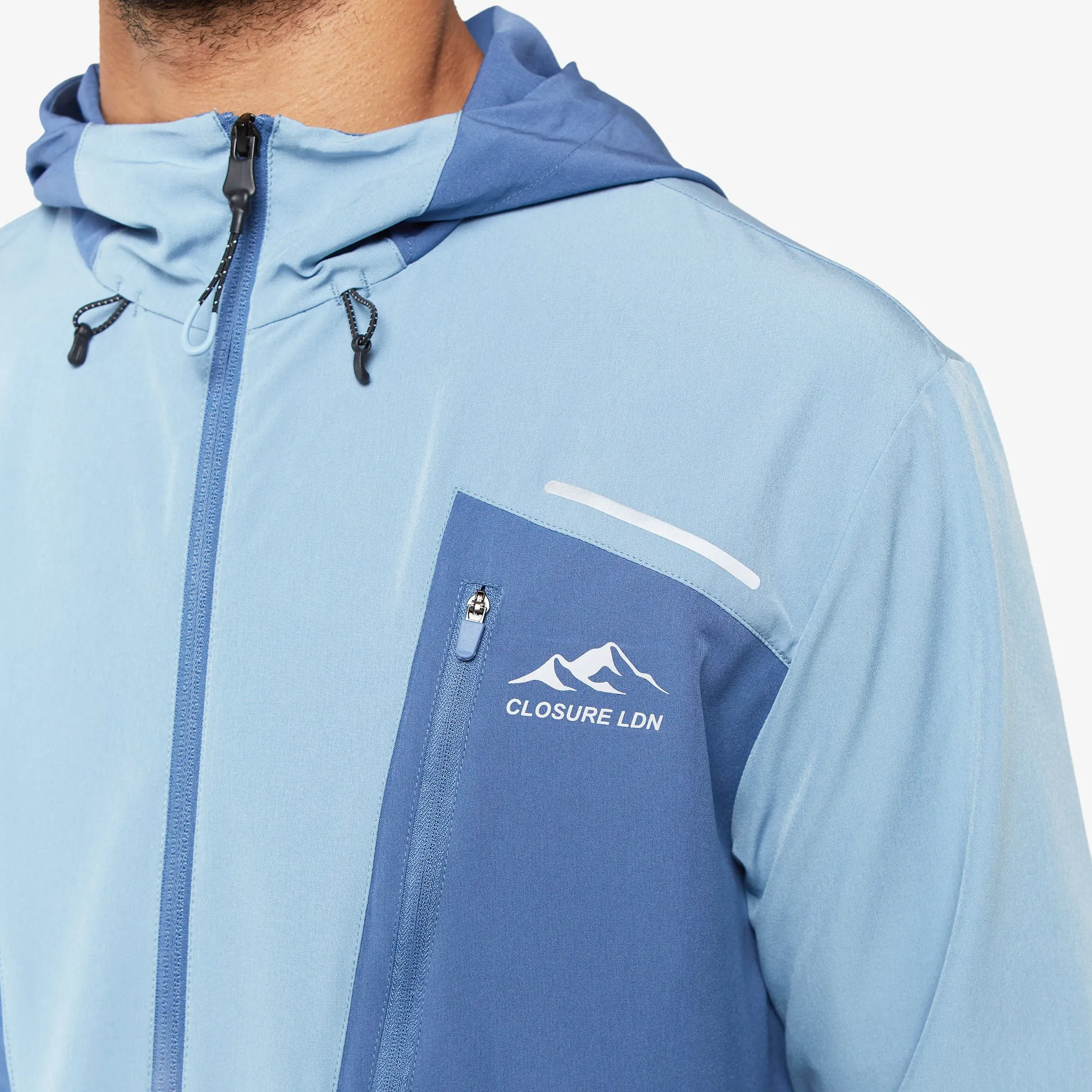 Stain Proof VentilatedPanels Reflect Detail Colourblock Jacket | Light Blue