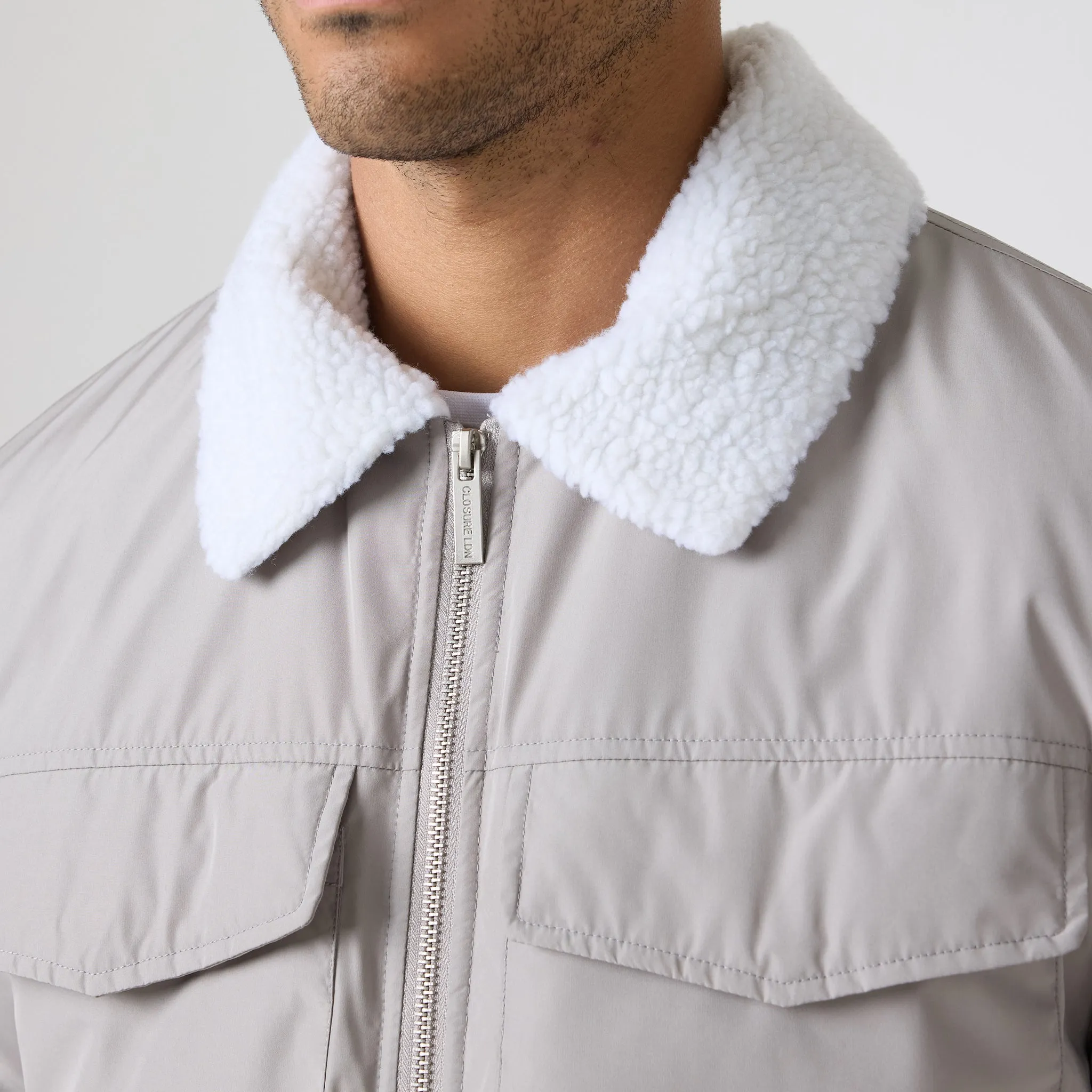 Logo Free Style Odor Control Finish Padded Nylon Smart Jacket | Stone