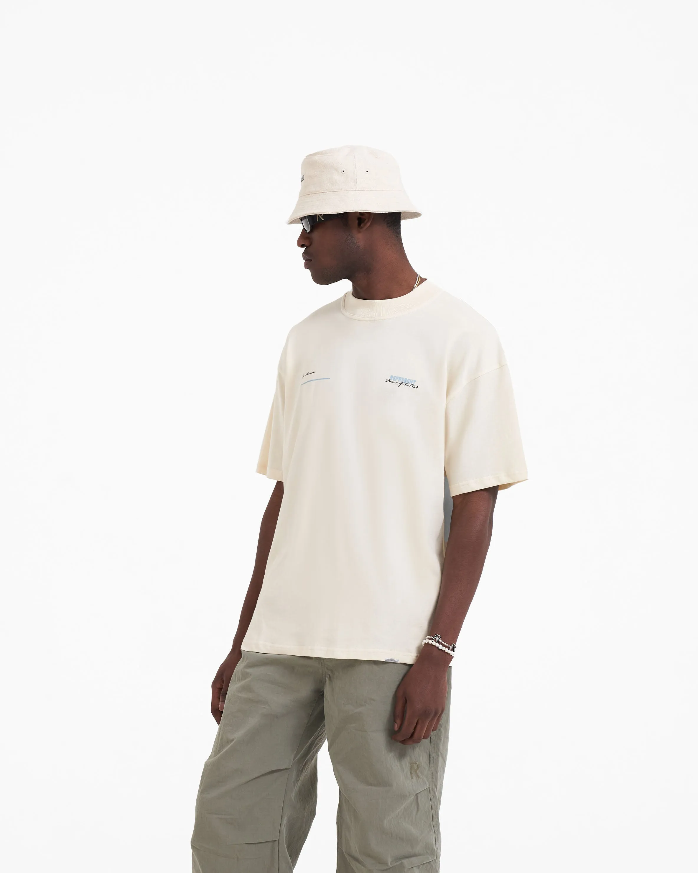 Patron Of The Club T-Shirt - Buttercream Powder Blue Chic Fashion Tagless Neckline