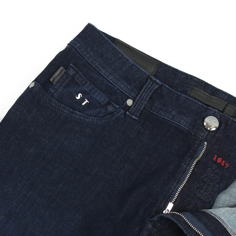 Picnic Style Textured Classic Wear Street Fashion Tramarossa - Leonardo Slim 20I12 1 Month Jeans in Dark Wash