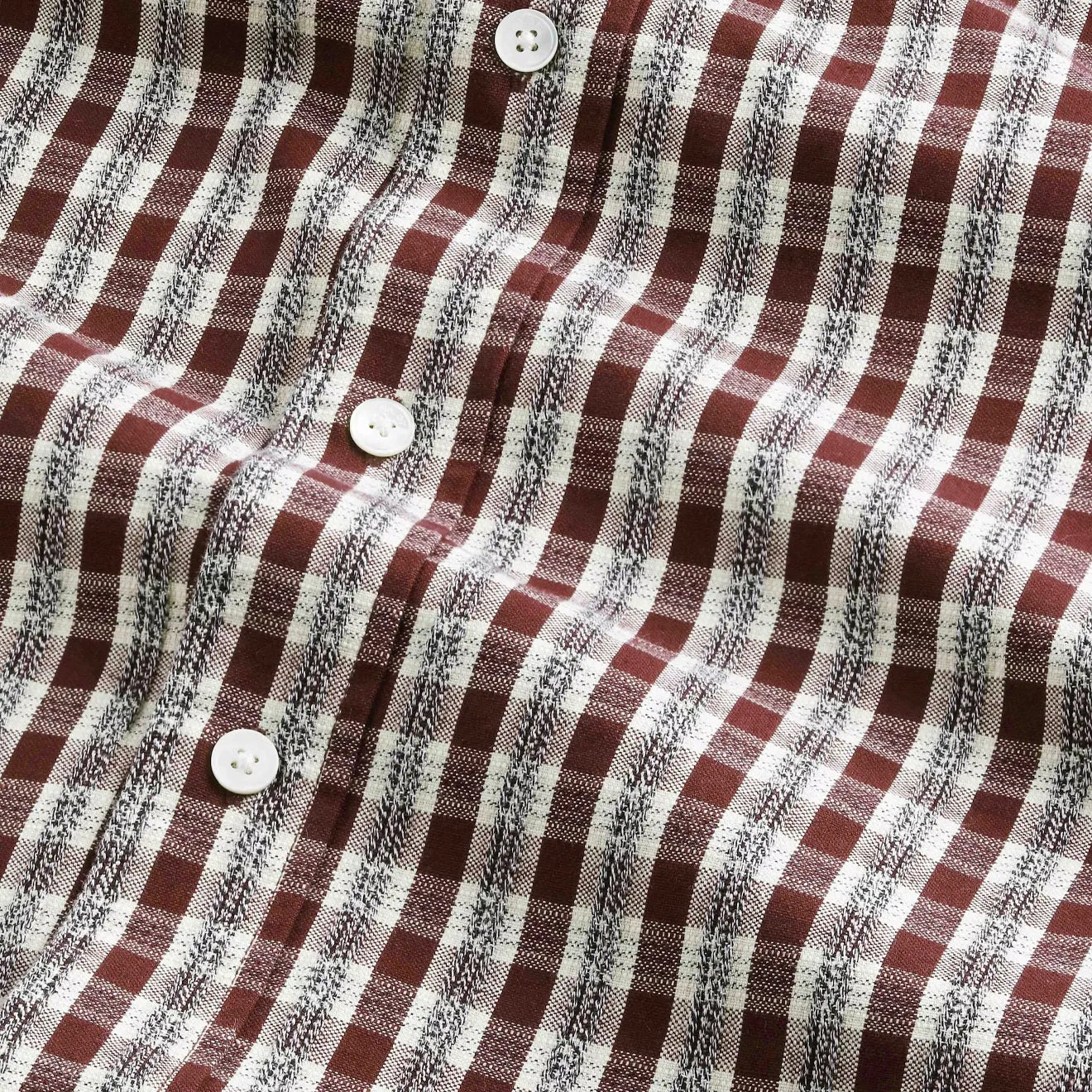 Gym Appropriate High Density Weave NN07 Colby Mouline Shirt Wine Check