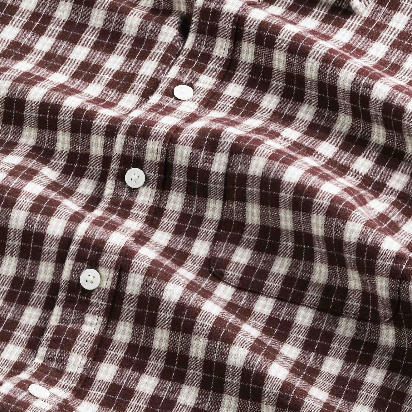 NN07 Deon Flannel Shirt Wine Check Black Tie Optional Eye-Catching Pattern