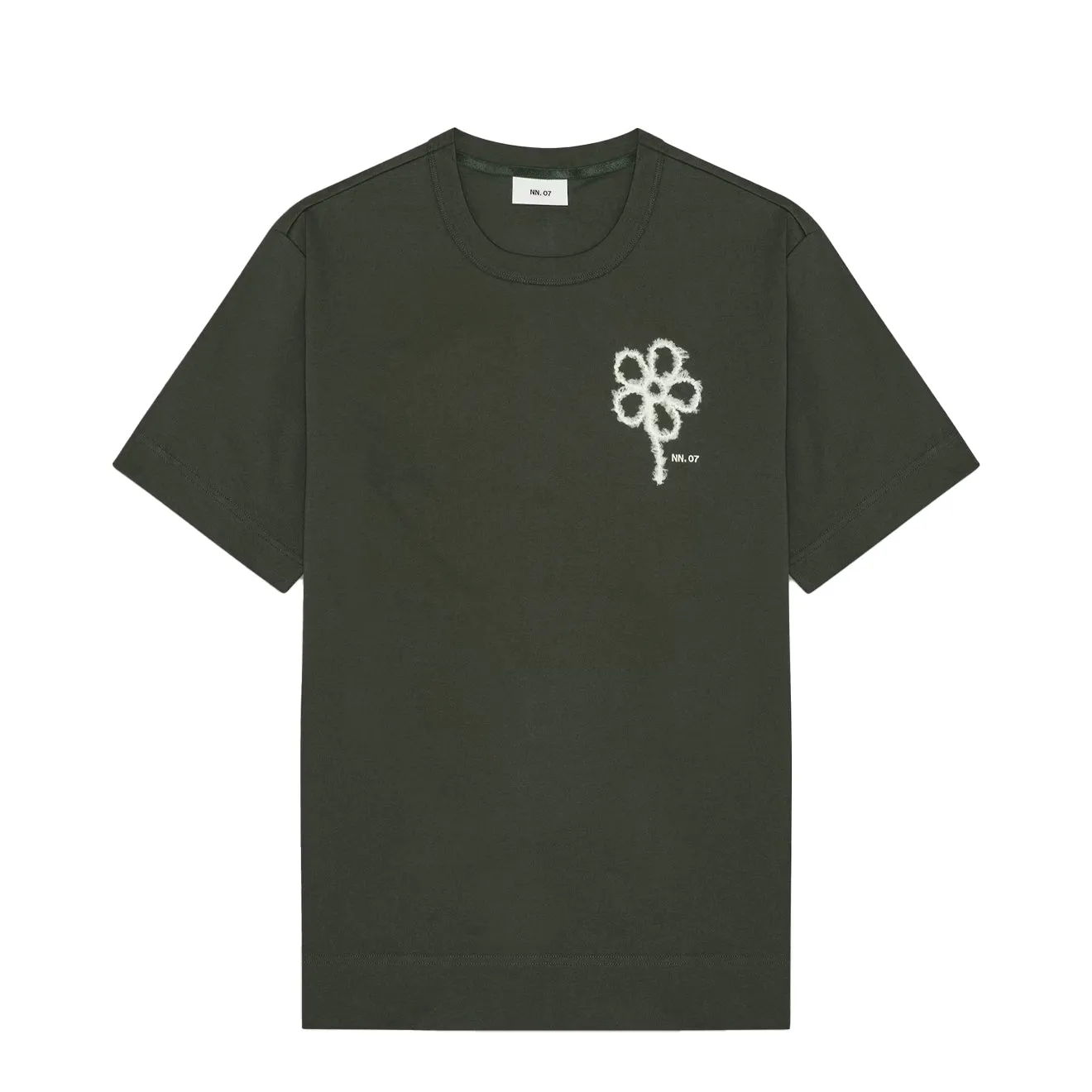 Christmas NN07 Pedro Embroidery Organic Cotton T-Shirt Dark Army