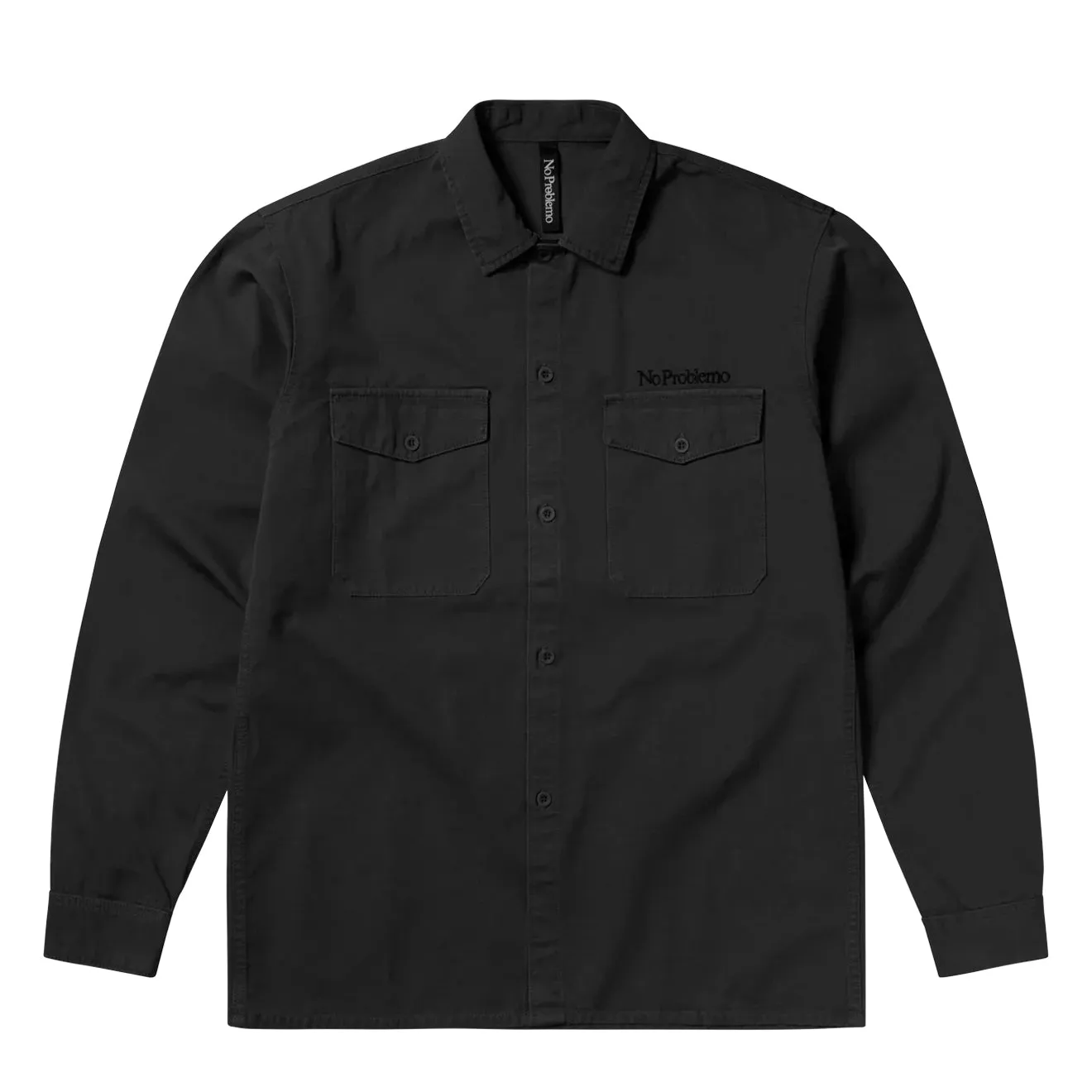 No Problemo Mini Problemo Ripstop L/S Work Shirt Black Animal Print Everyday Wear