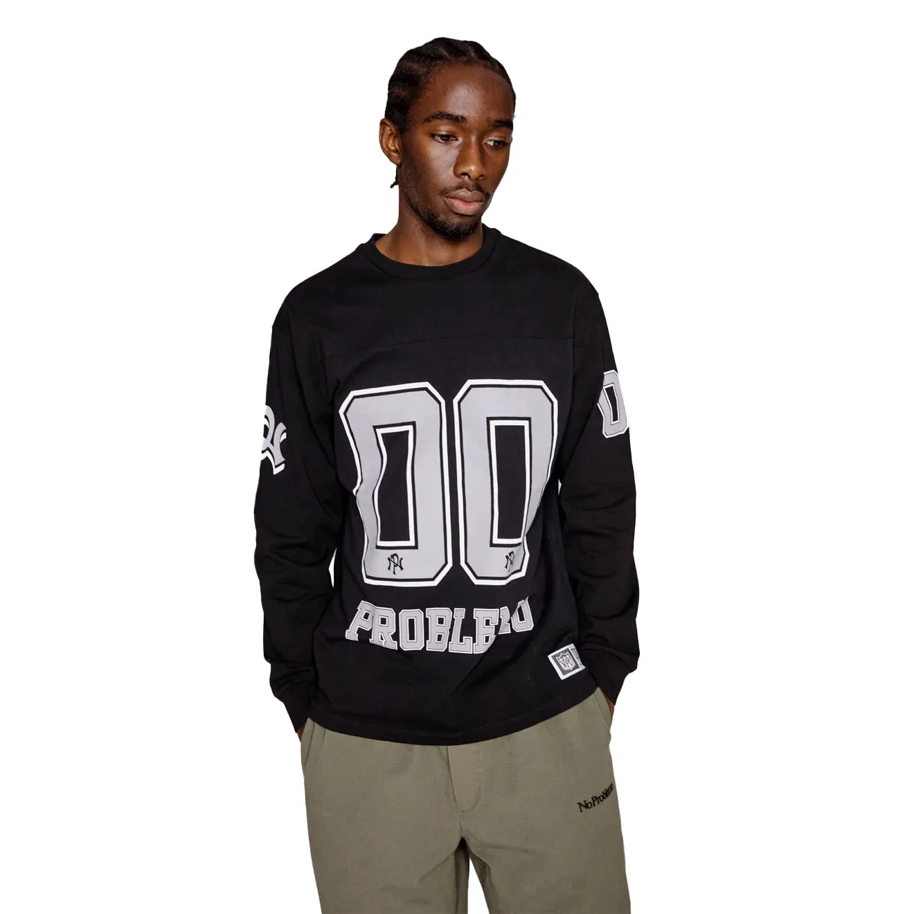 Comfy Movement No Problemo NP00 Sports Cotton L/S Jersey Black