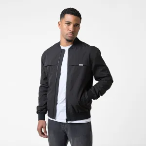 Compression Panels Eco Friendly Coating Ripstop Bomber Jacket | Black
