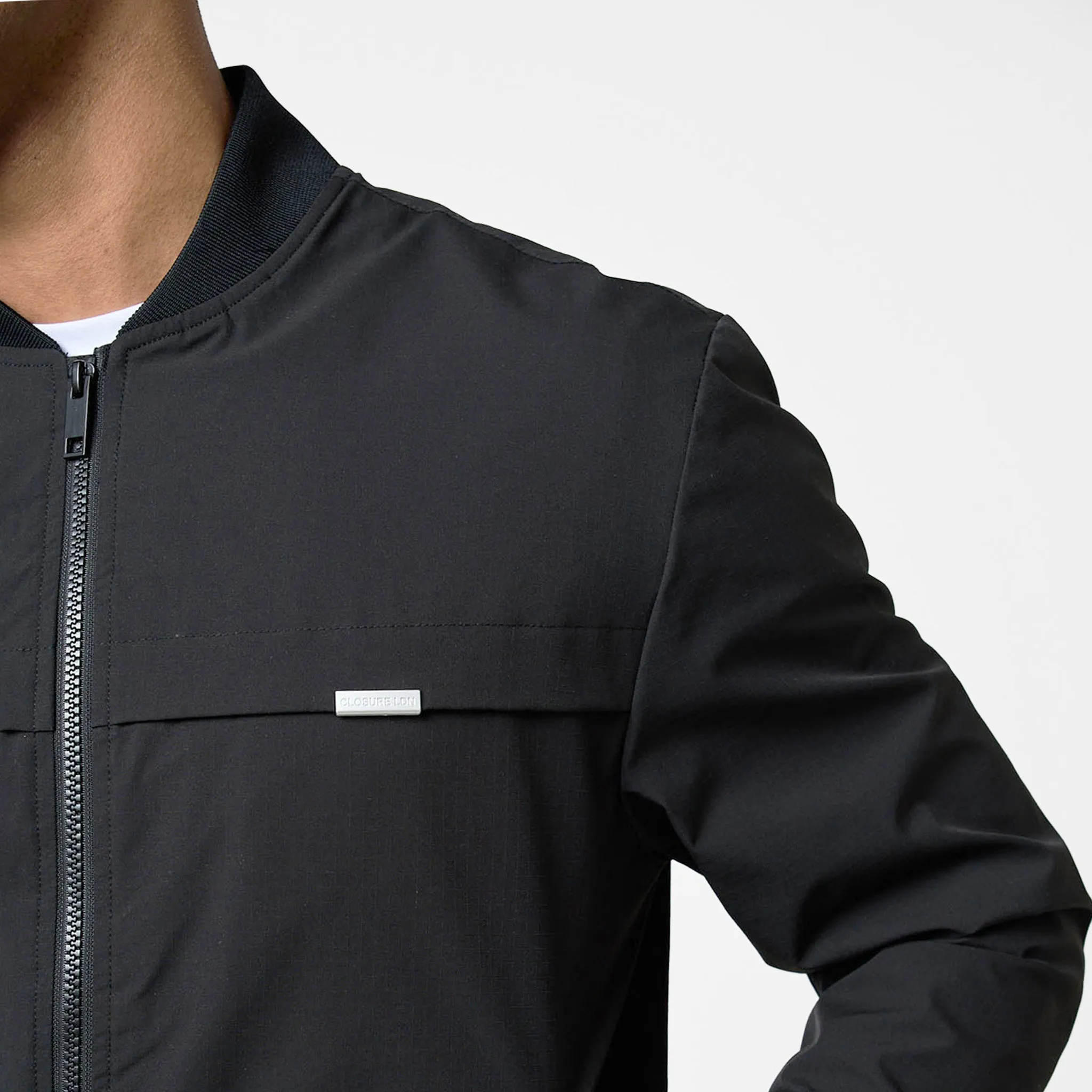 Ripstop Bomber Jacket | Black Multi Pocket System Soft Fleece Lining