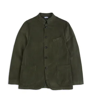 Boglioli Cotton Corduroy Gassman Jacket: Olive Reinforced Collar Structure