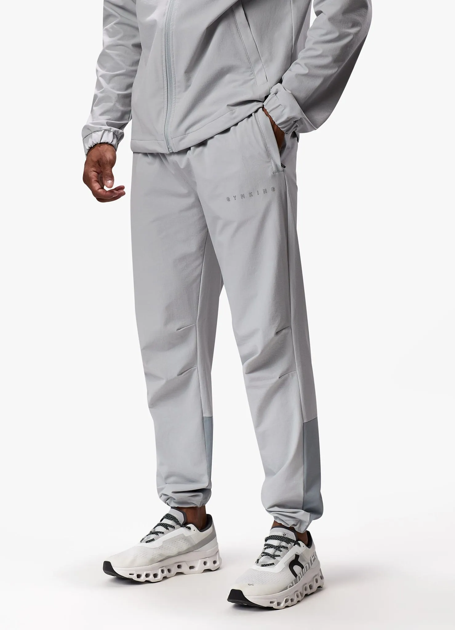 Rubberized grip Gym King React Woven Pant - Light Grey
