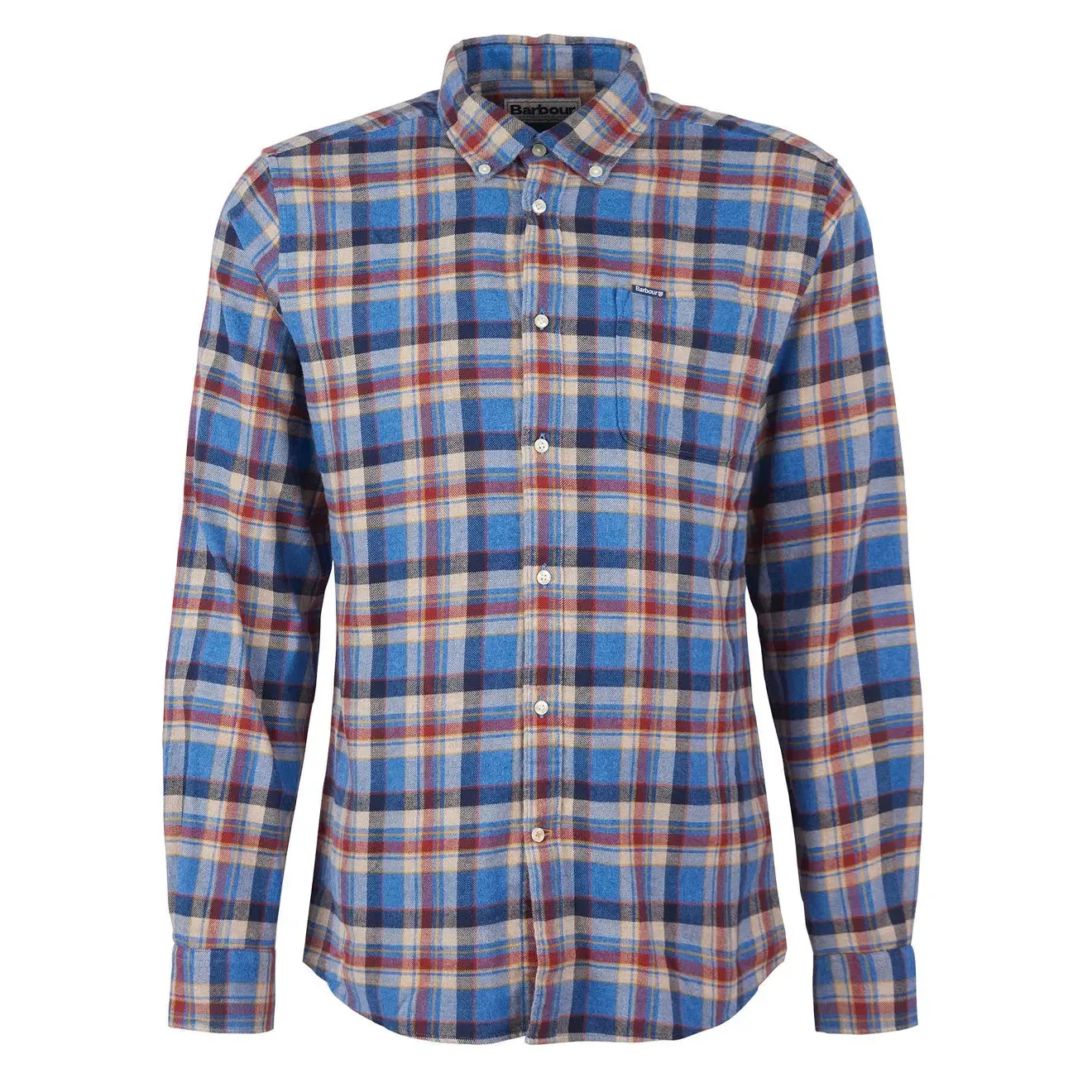 Barbour Holystone Tailored Shirt Blue Marl Cozy Wear