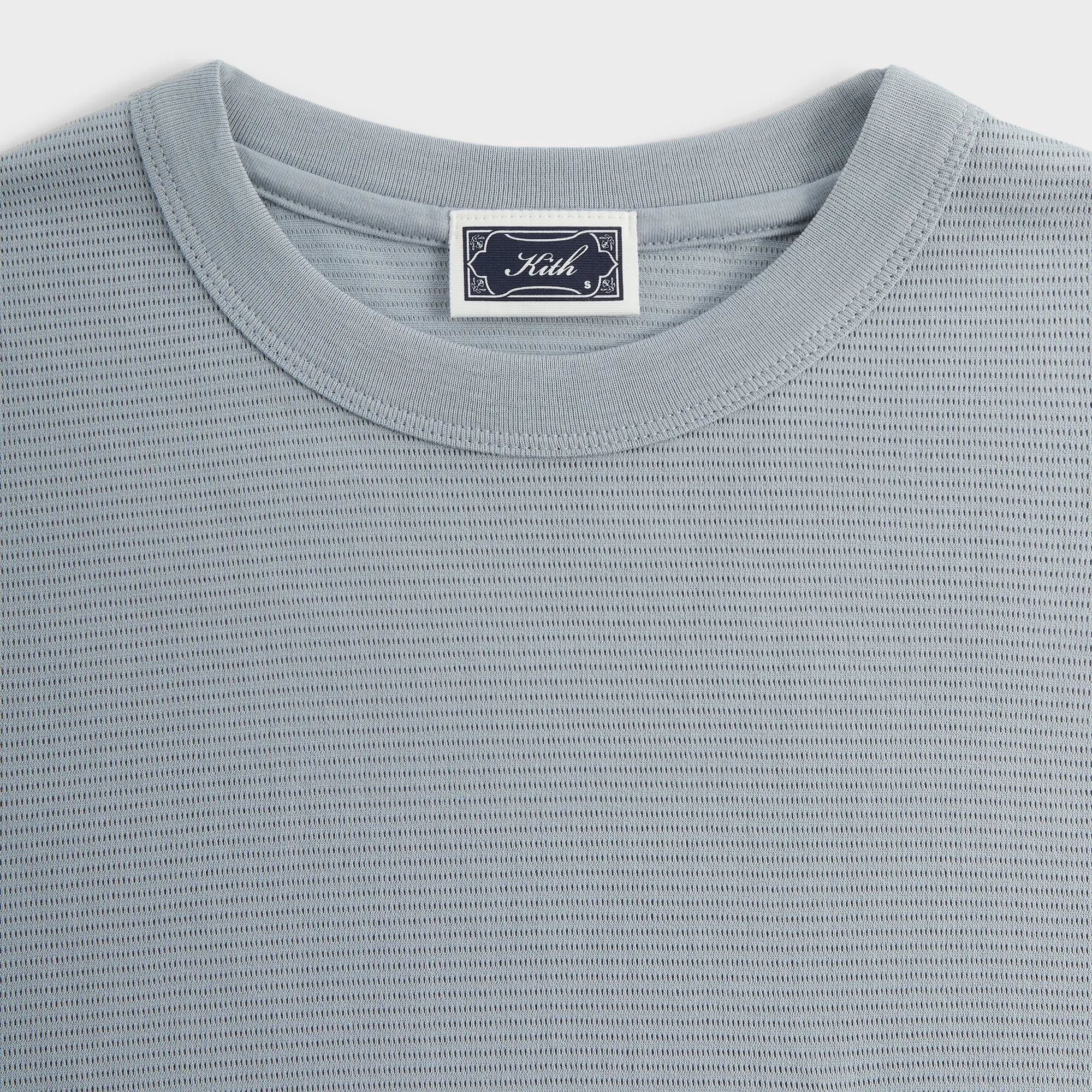 Kith Pointelle Mesh Leonard Pocket Tee - Light Indigo Casual Essential Wear Relaxed and Comfy