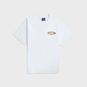 Sporty Comfort Layered Shoulder Design Awake NY LES Everyday Tee - White