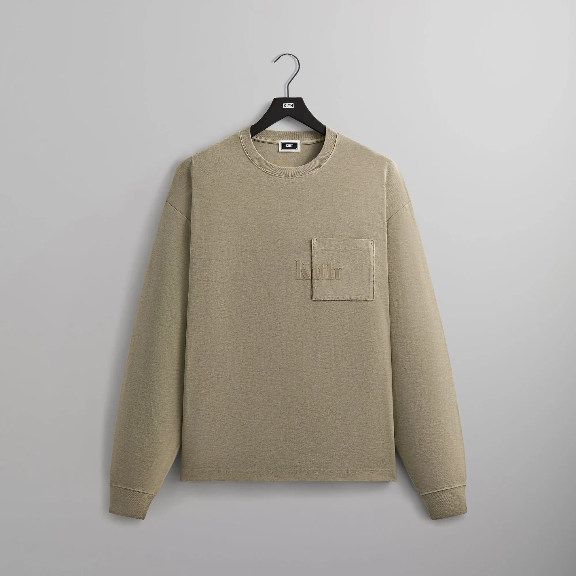 Kith Long Sleeve Quinn Tee - Plaster Breathable Layer Sporty Stretch Fit