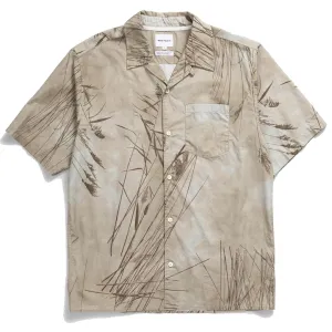 Norse Projects Carsten Print SS Shirt Light Khaki Artistic Design Odorless Binding Tape