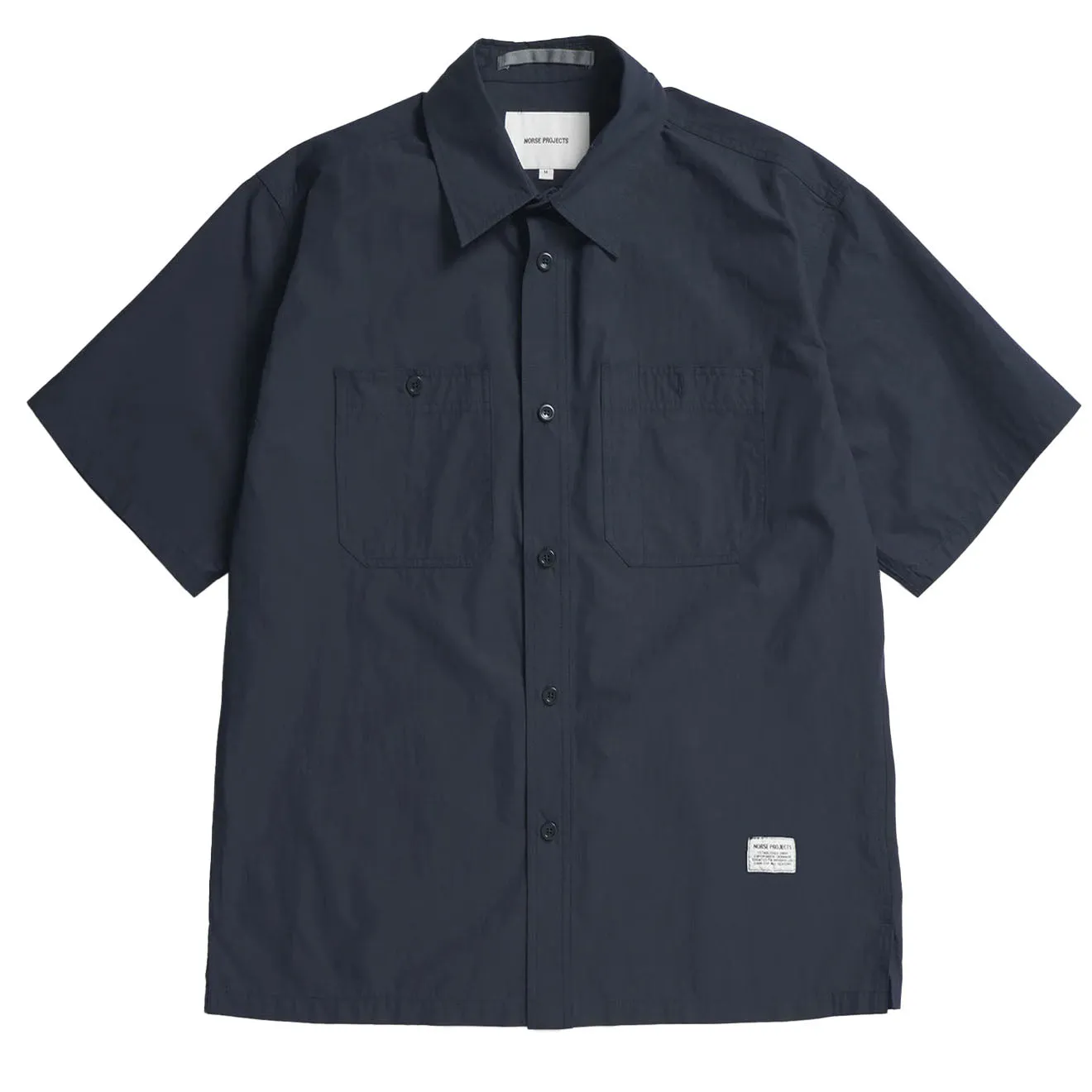 Fashionable Pick Daytime Look Norse Projects Ivan Tech Poplin SS Shirt Dark Navy
