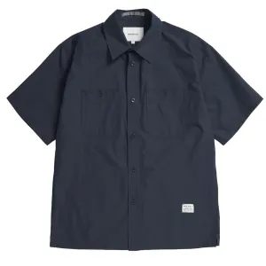Fashionable Pick Daytime Look Norse Projects Ivan Tech Poplin SS Shirt Dark Navy