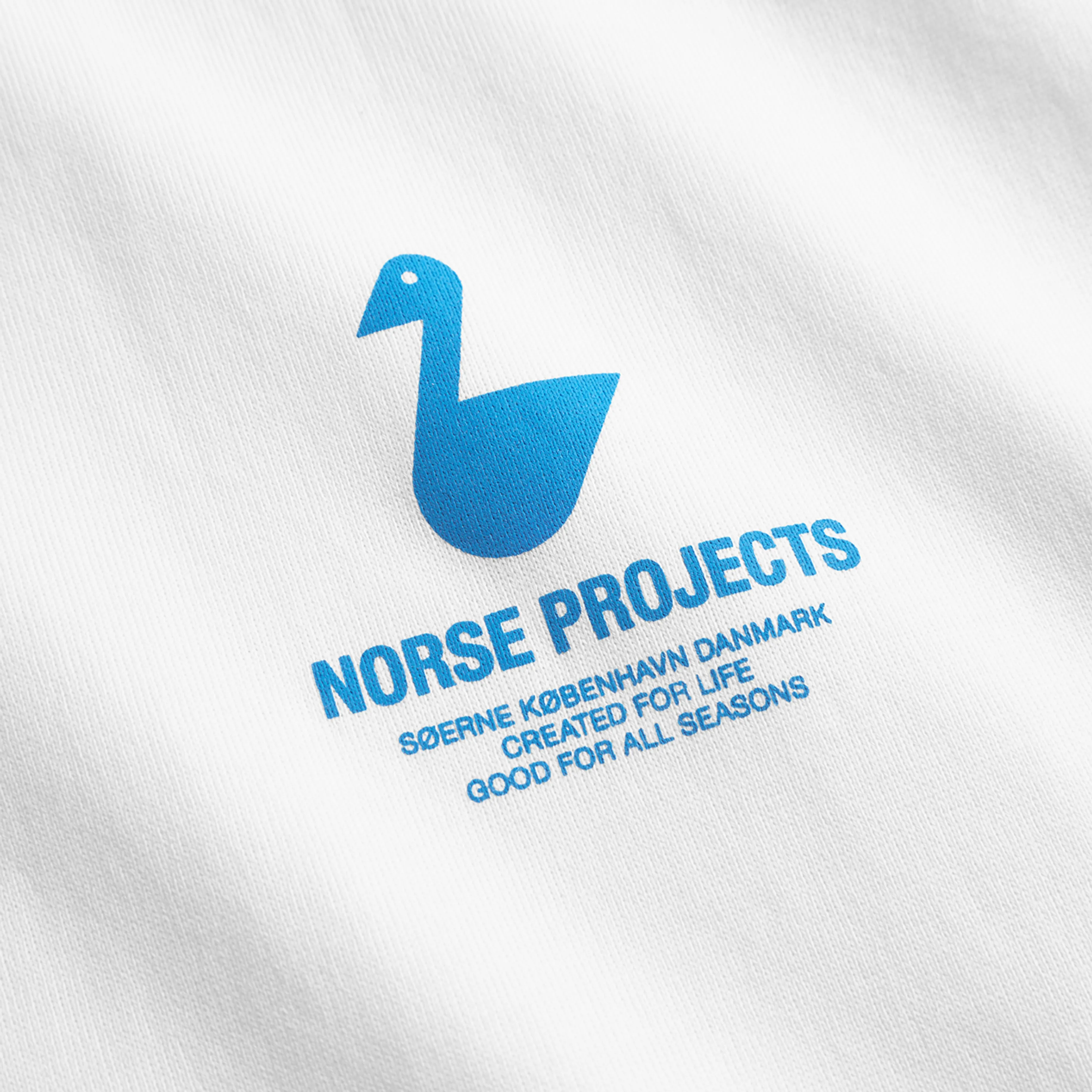 Norse Projects Johannes Organic The Lakes Print T-shirt White Timeless Fit Vibrant Colors