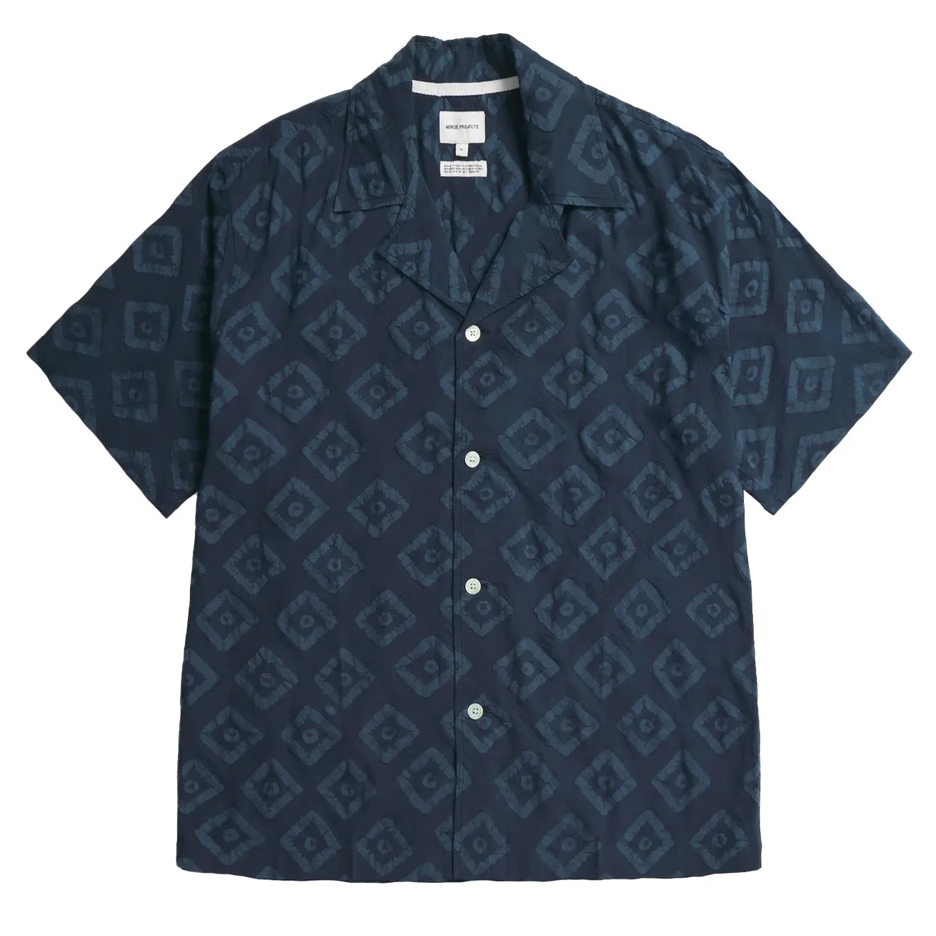 Norse Projects Mads Batik SS Shirt Dark Navy Must-Have Item