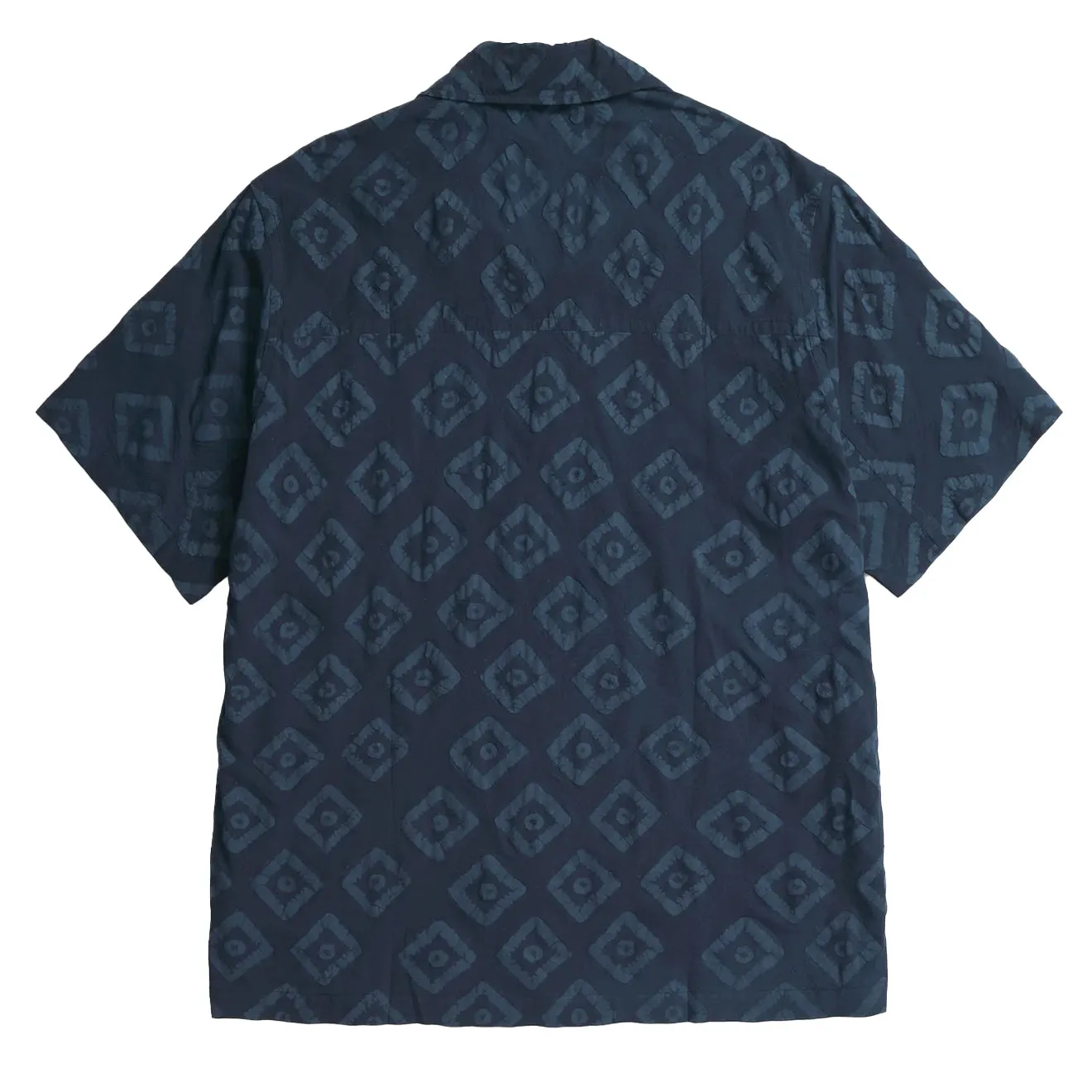 Norse Projects Mads Batik SS Shirt Dark Navy Abrasion Resistant Edges