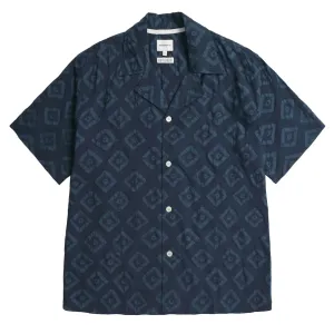 Norse Projects Mads Batik SS Shirt Dark Navy Must-Have Item