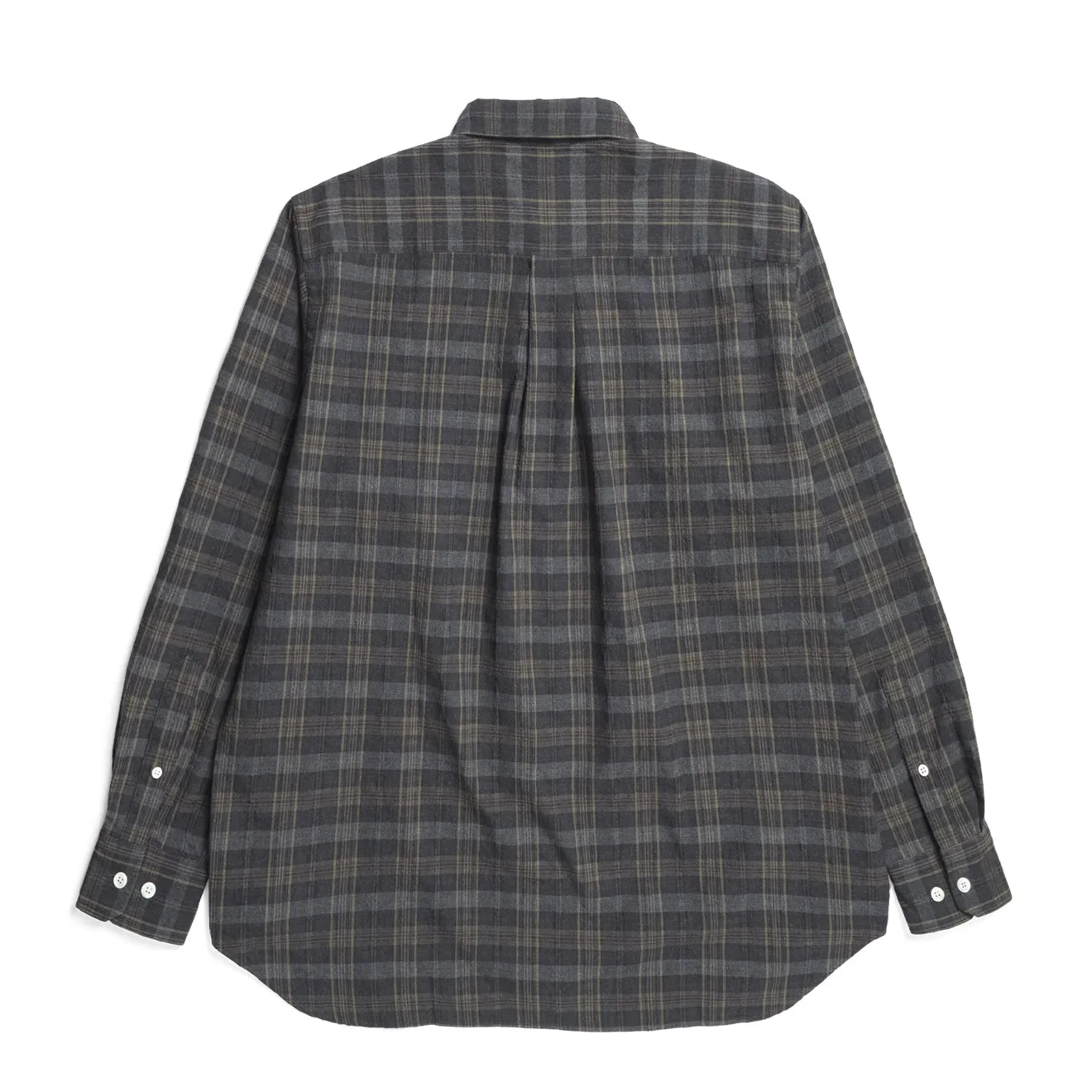Mix-And-Match Norse Projects Ole Oversized Wool Check Shirt Charcoal Grey