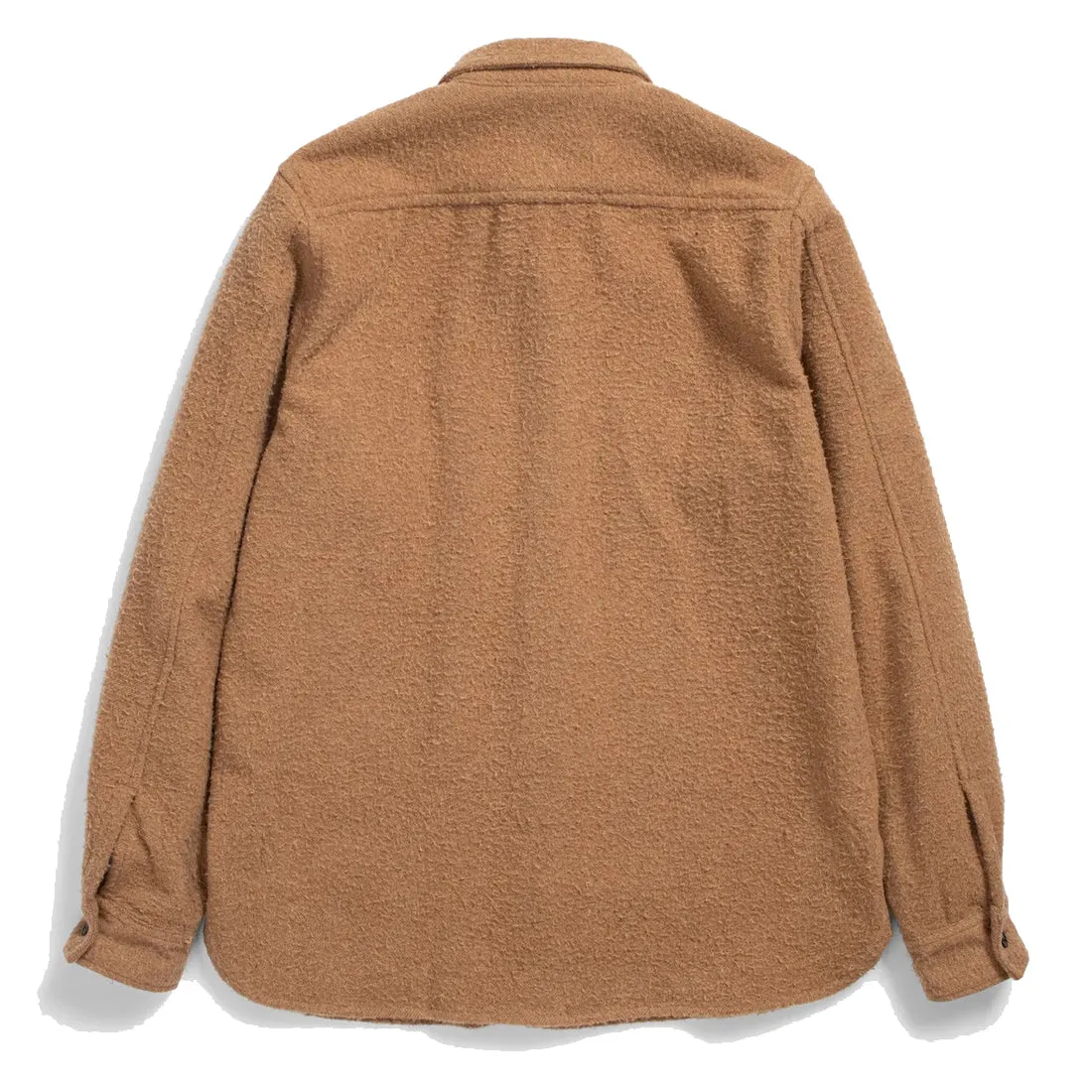 Norse Projects Silas Textured Cotton Wool Overshirt Camel Casual Friday