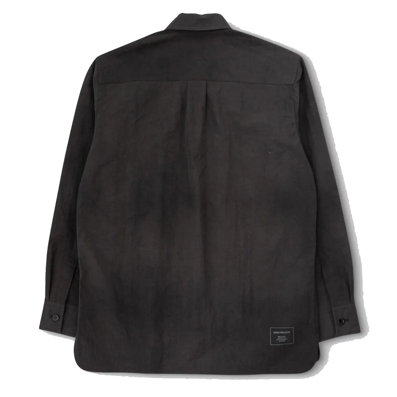 Sleek Style Soft Material Norse Projects Ulrik Wave Dye Overshirt Black
