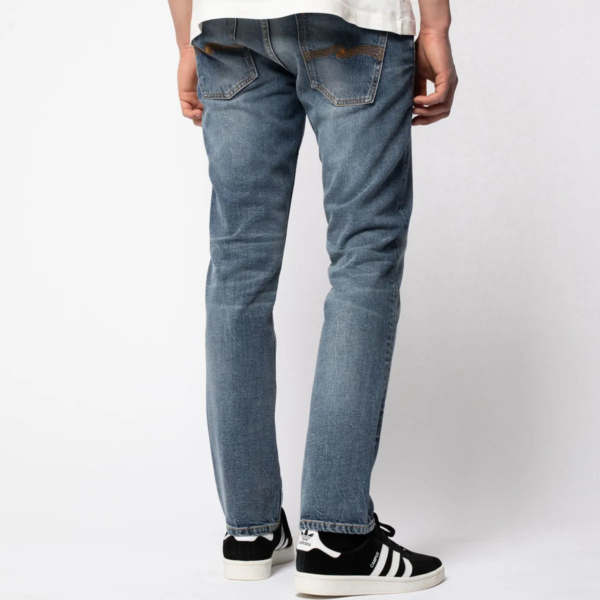 Affordable Durable Nudie Jeans - Grim Tim Worn Sonic Jeans