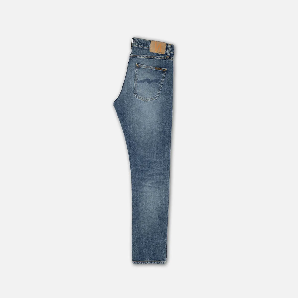 Nudie Jeans - Lean Dean Blue Delusion Jean Fitted Design Textured Loose Luxury