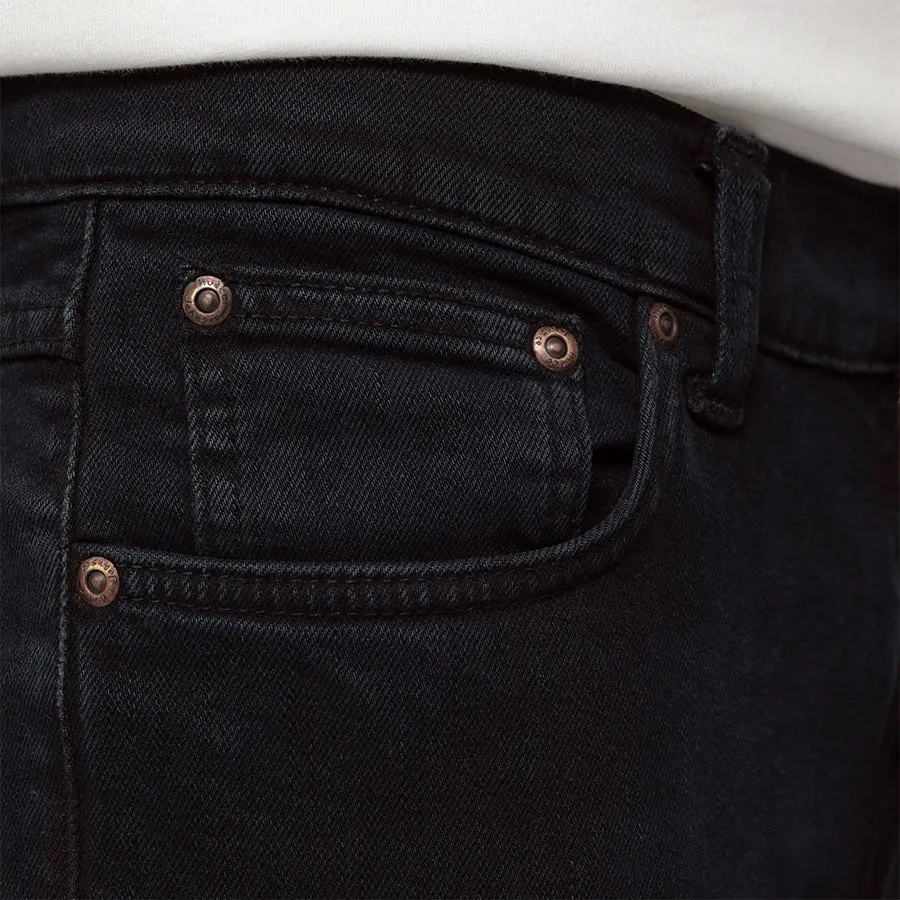 Softened Denim Material Nudie Jeans - Lean Dean Jeans in Black Skies
