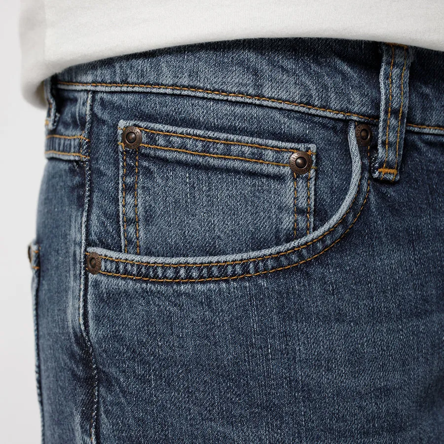 Nudie Jeans - Lean Dean Jeans in Blue Vibes Casual Fit Seasonless wear