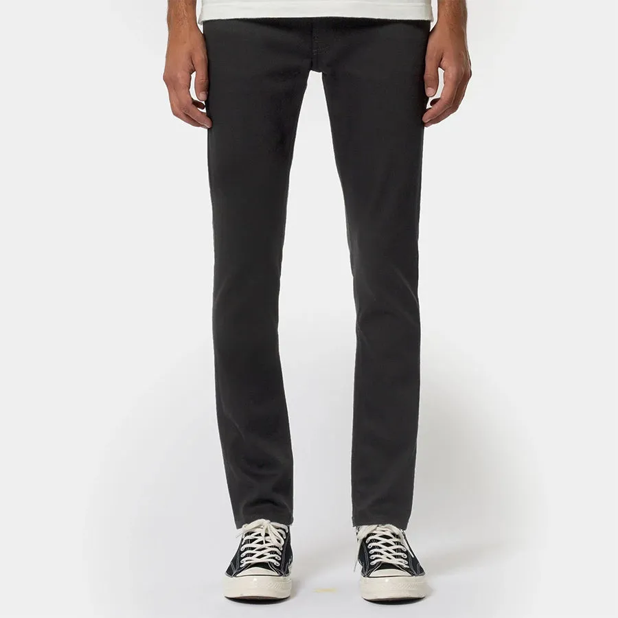 Simple Comfort Smooth zipper closure Nudie Jeans - Lean Dean Jeans in Dry Everblack