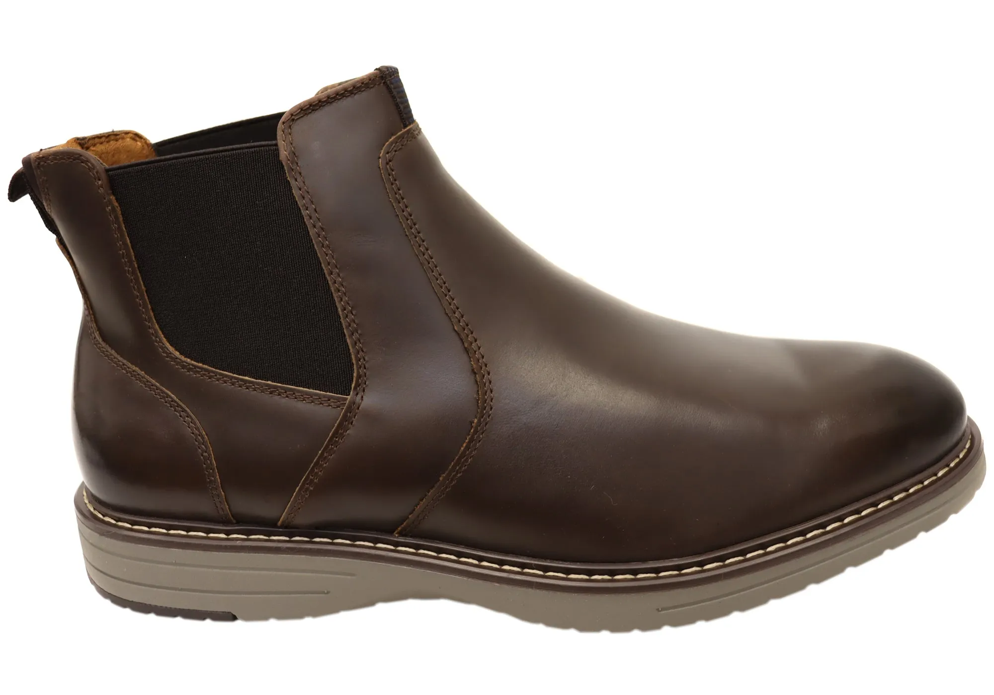 Nunn Bush By Florsheim Mens EE Extra Wide Griff Plain Toe Chelsea Boot Extreme Comfort Construction Grade